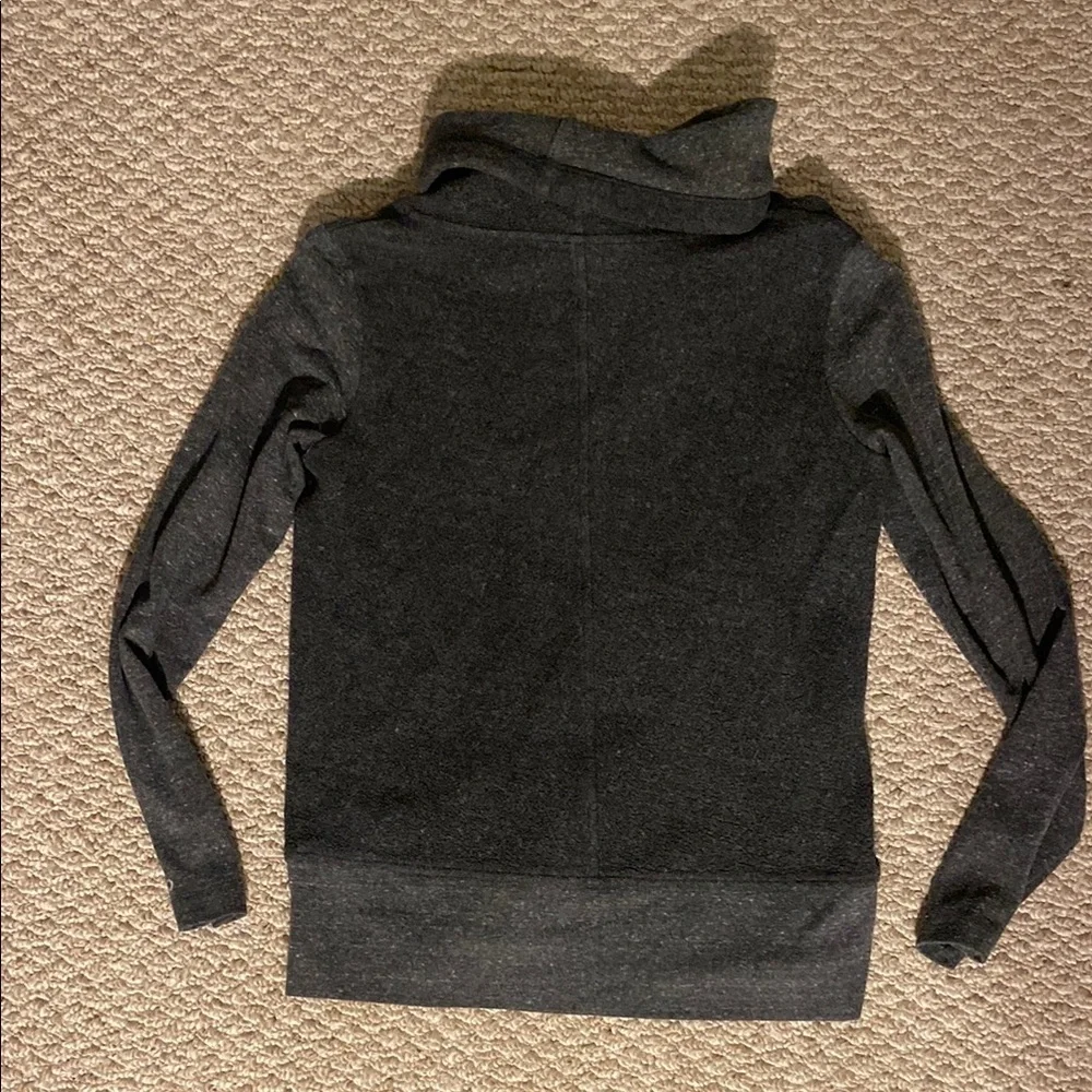 Alo Yoga Gray Cowl Neck Pullover Hoodie Athleisure Cozy Sweatshirt XS